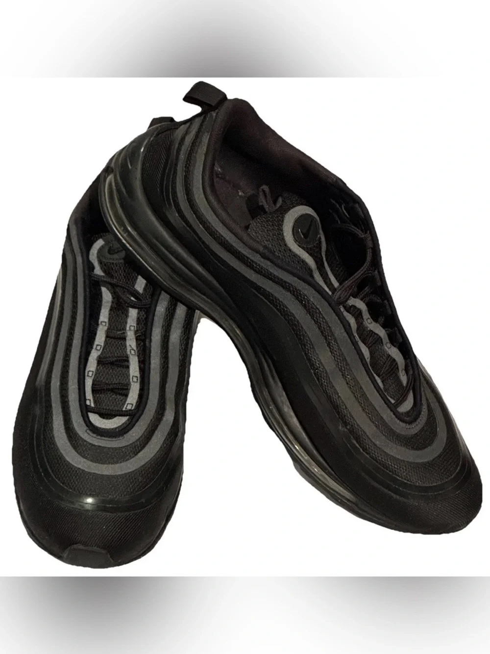 NIKE AIRMAX 97 MENS 14 TRIPLE BLACK ULTRA 17 ALL BLACK ON BLACK 918356-002